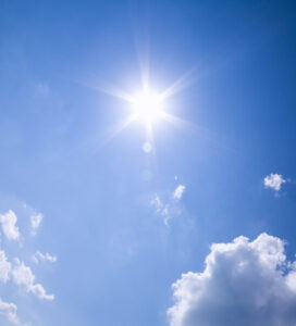 clouds and sun.